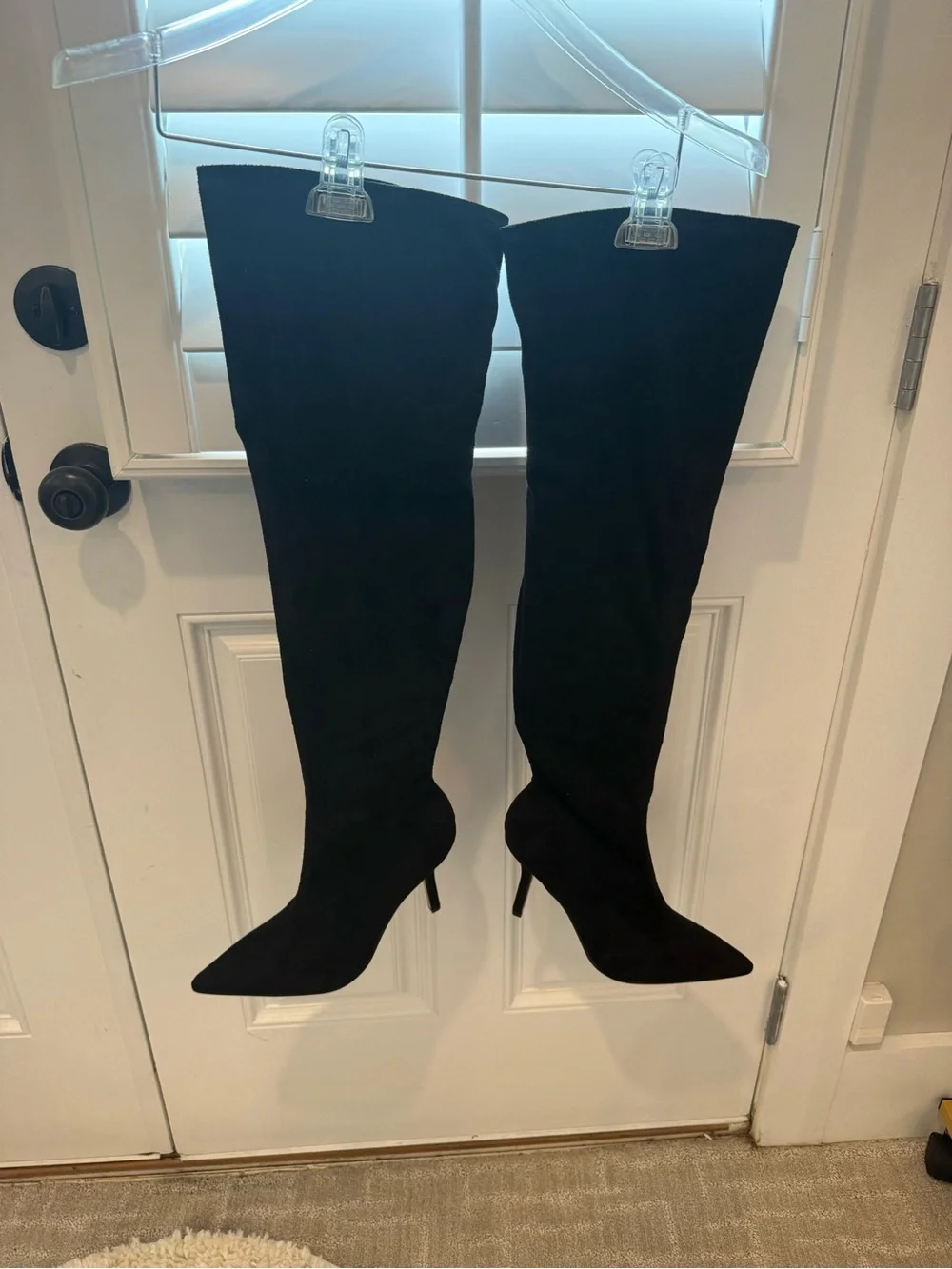 Marc Fisher Black Over-The-Knee Suede Stiletto Boots